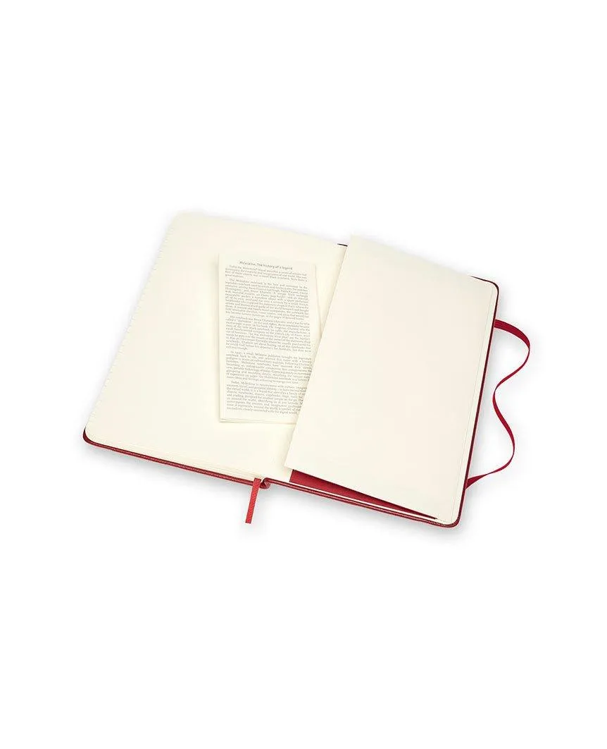 Classic Leather Hard Cover Ruled Notebook Bordeaux Red