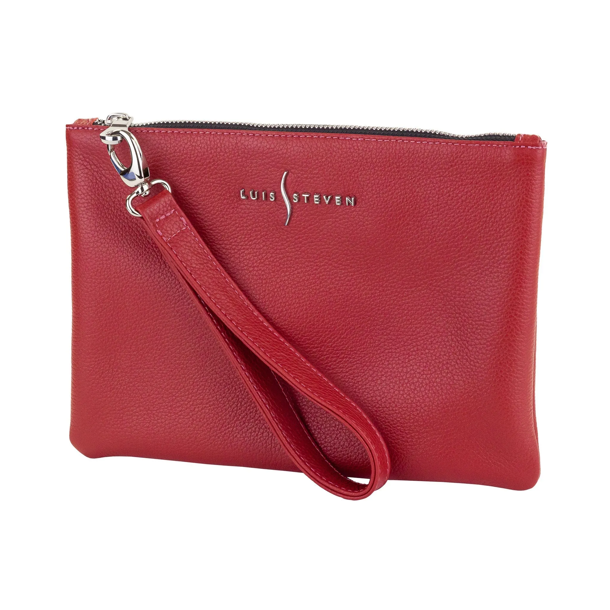 Crossbody Pouch- Red Pebble
