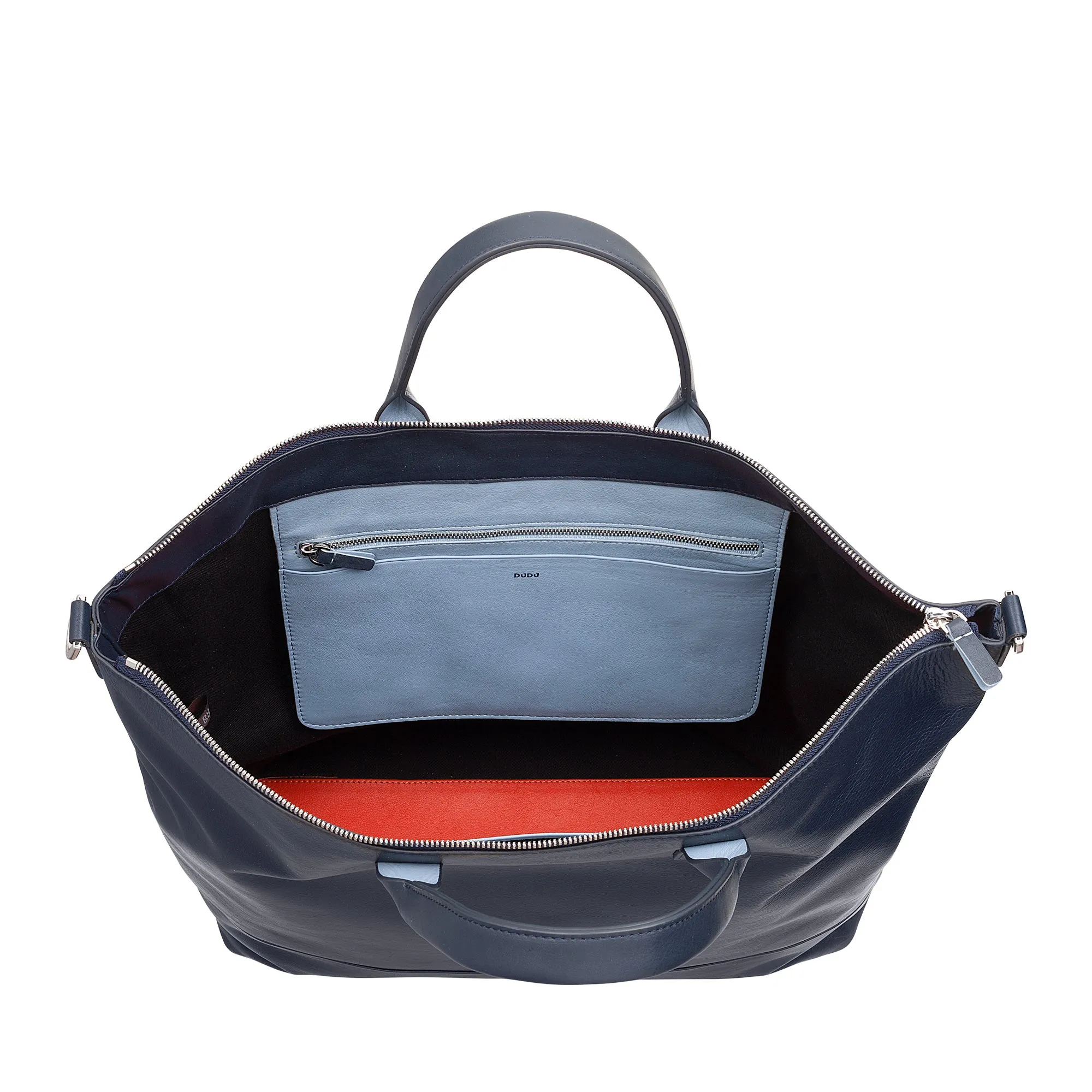 DUDU WOMEN SOFT WOMEN BAG IN LEATHER, GREGING BRWING BAG WITH DETABLE BACK, HAND BAG with two handles and zip closure