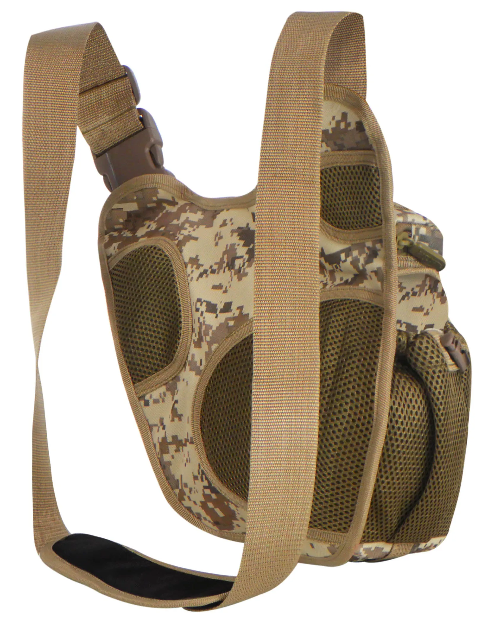 East West USA Hiking Tactical Shoulder Sling Trail Utility Bag RTC511 TAN ACU