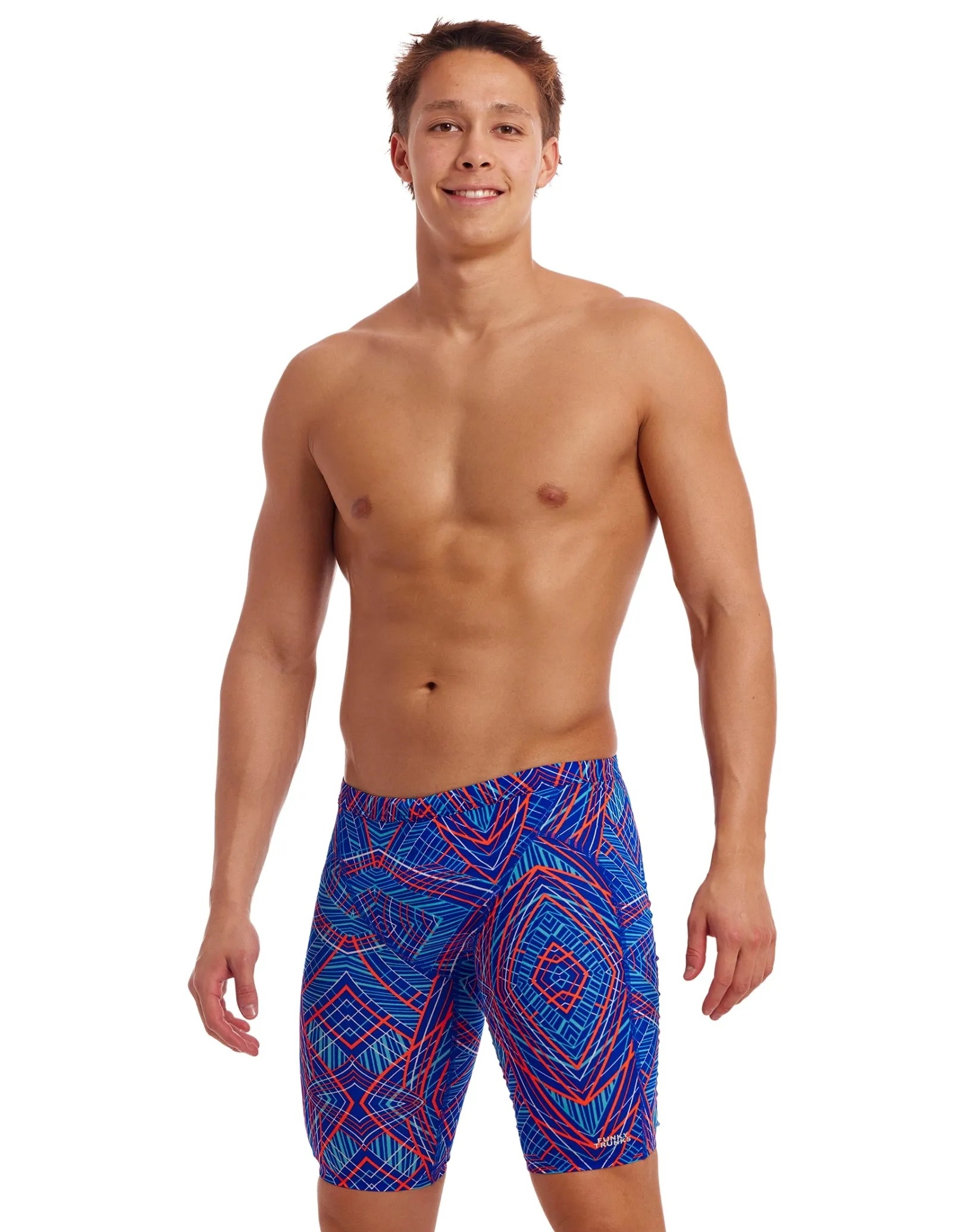 Frequency Swim Training Jammers - Blue/Red