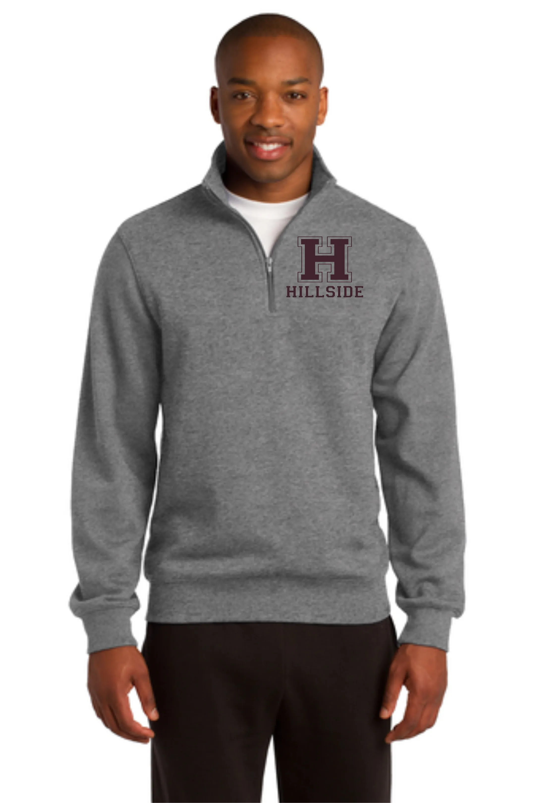 Hillside Men's 1/4 Zip Cotton blended Pullover
