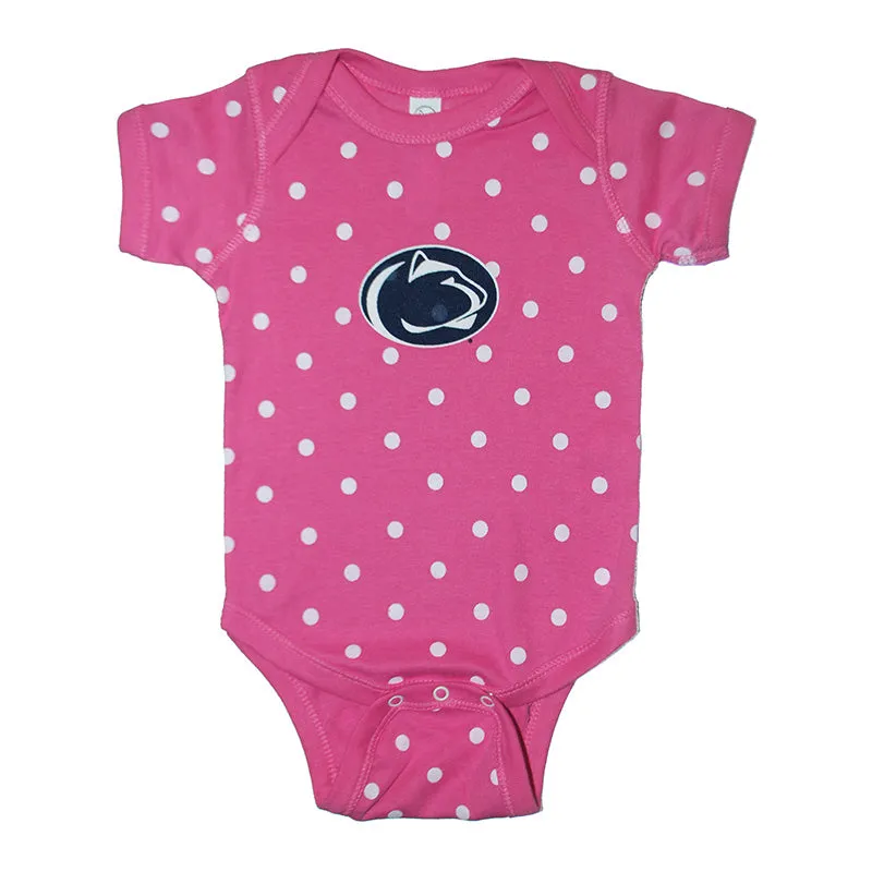Infant Polka Dot Penn State Onesie