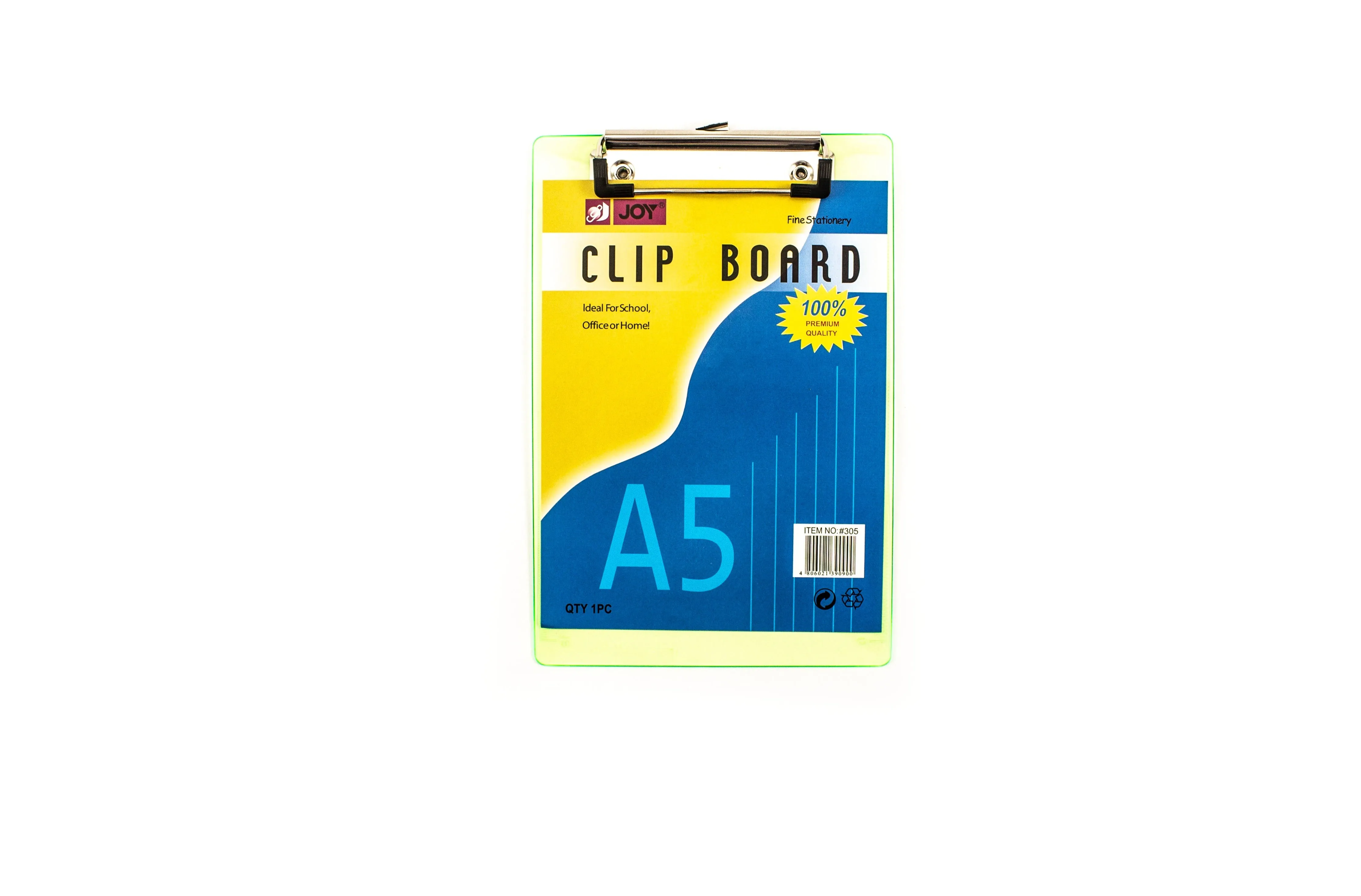 Joy Acrylic Clipboard 305 A5 | 12pcs (Asstd. Color)