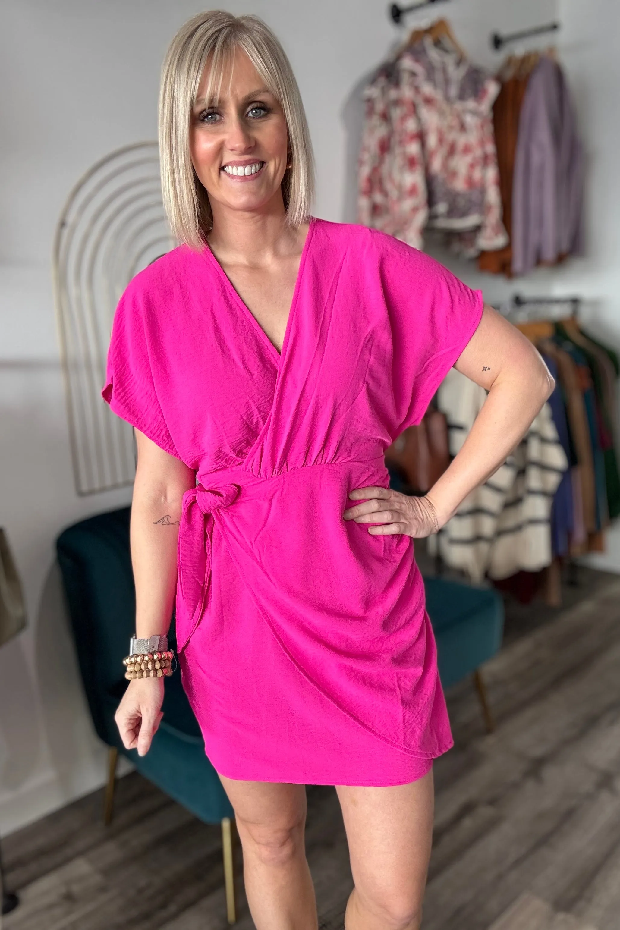 Karmen Dolman V-Neck Dress