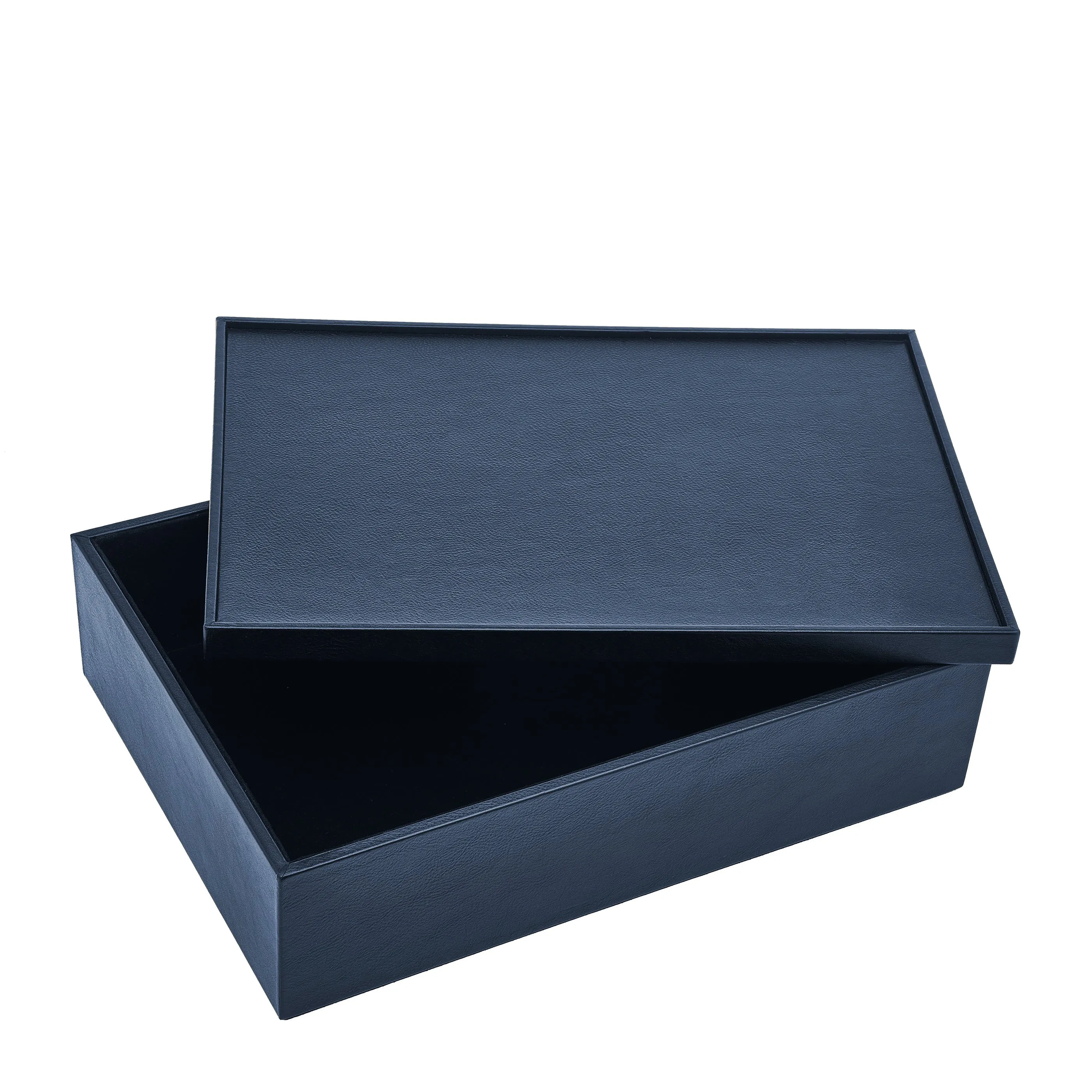 Leather Keepsake Boxes Set Of 6, Blu Oltremare