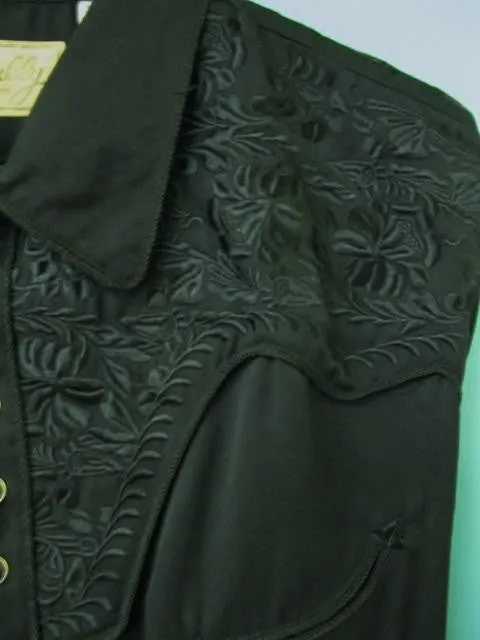 Men's Vintage Western Shirt Collection: Scully Gunfighter Black