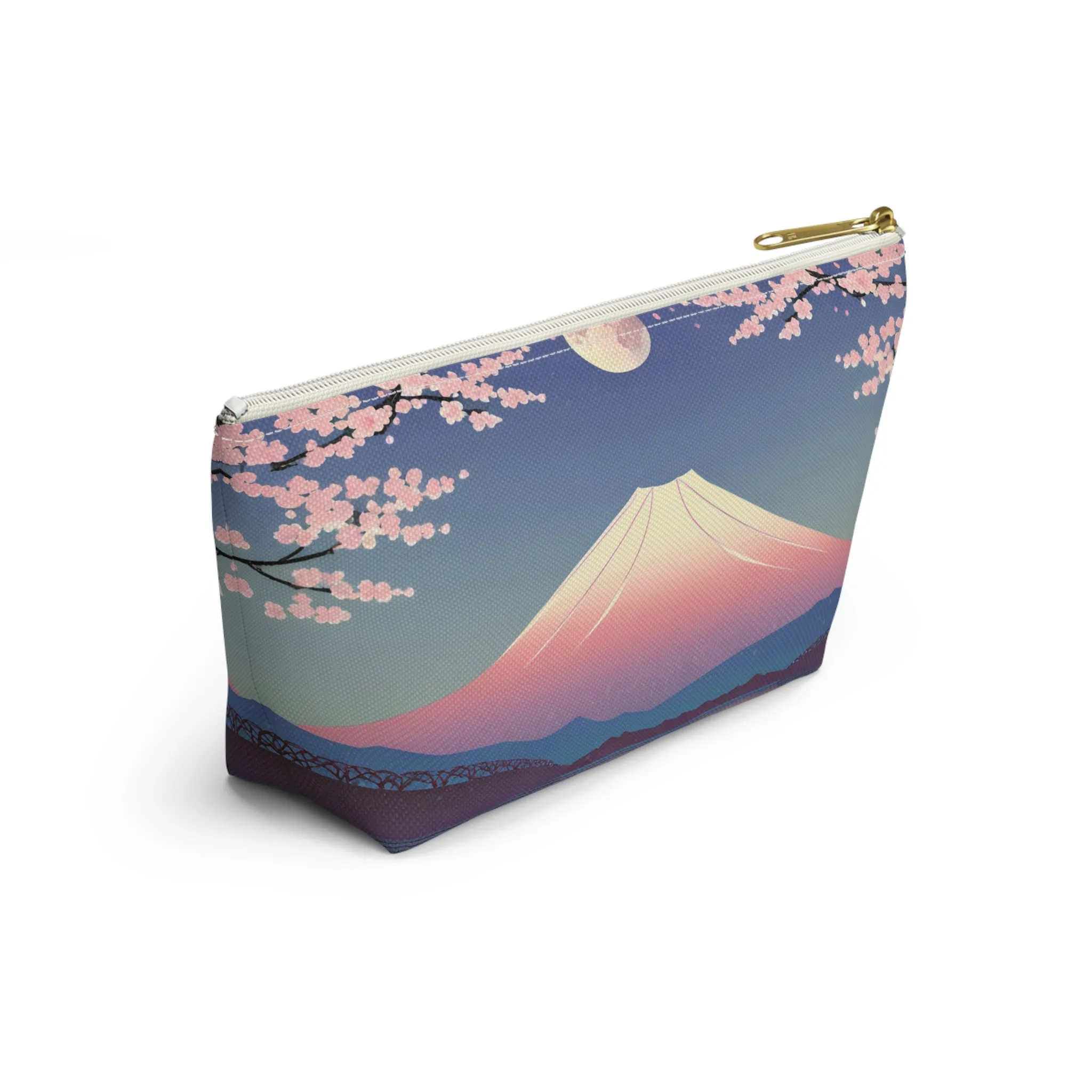 Moonlit Fuji and Sakura | Portable Tech Pouch for Gamers & Remote Workers