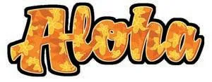 Orange Aloha Pua Decal
