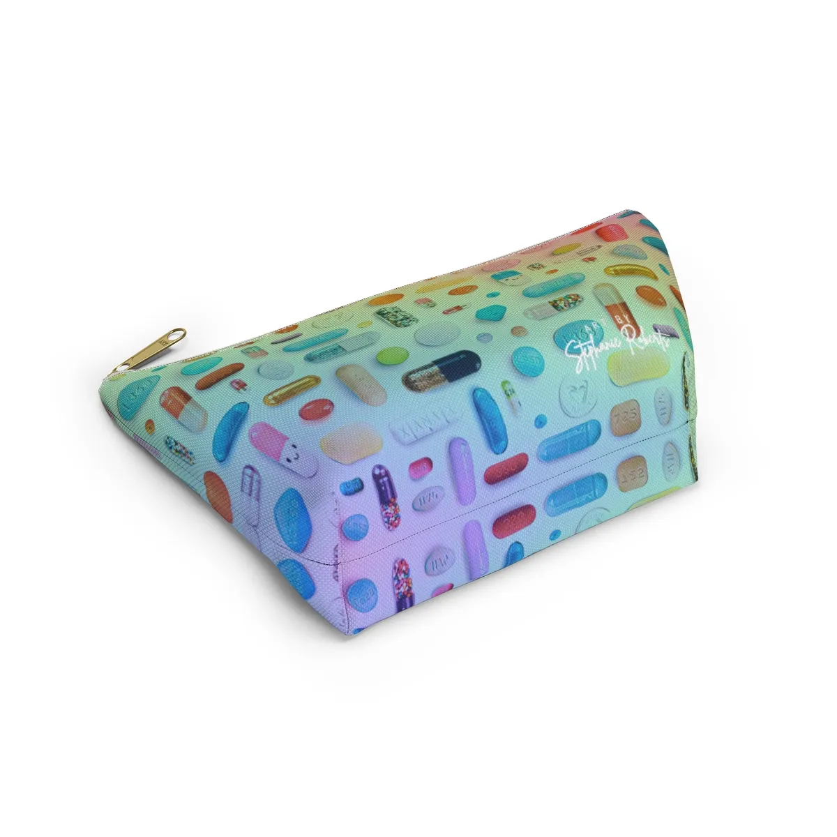 Rainbow Pill Grid Accessory Pouch w T-bottom