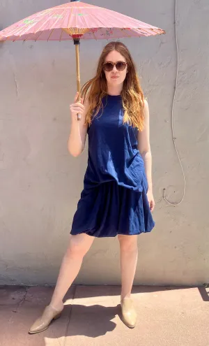 Vintage Issey Miyake Sport Blue Drop Waist Dress